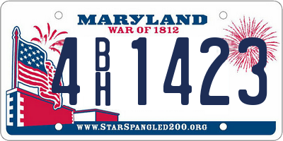 MD license plate 4BH1423