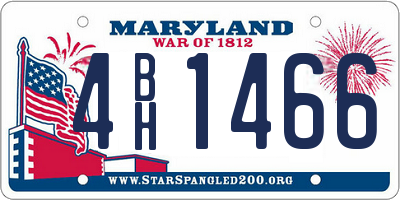MD license plate 4BH1466