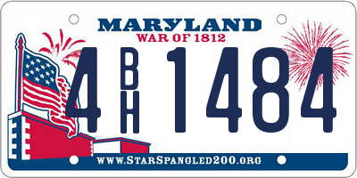 MD license plate 4BH1484