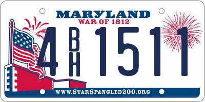 MD license plate 4BH1511