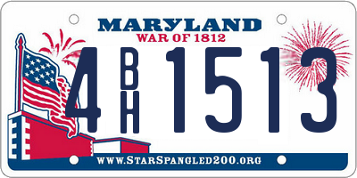 MD license plate 4BH1513