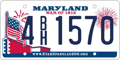 MD license plate 4BH1570