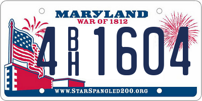 MD license plate 4BH1604