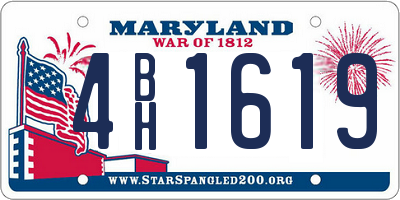 MD license plate 4BH1619
