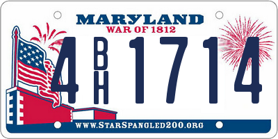 MD license plate 4BH1714