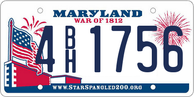 MD license plate 4BH1756