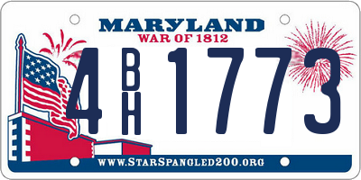 MD license plate 4BH1773