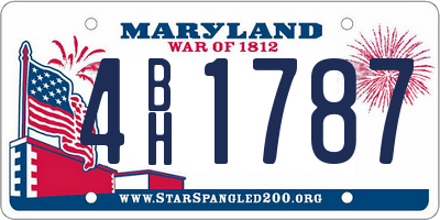 MD license plate 4BH1787