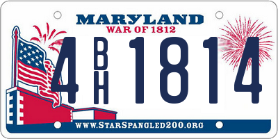 MD license plate 4BH1814
