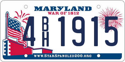 MD license plate 4BH1915