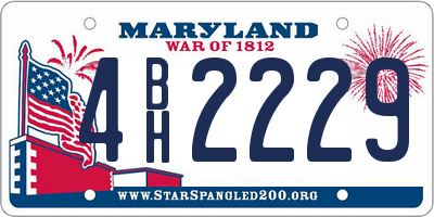 MD license plate 4BH2229