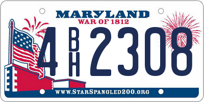 MD license plate 4BH2308