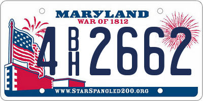 MD license plate 4BH2662