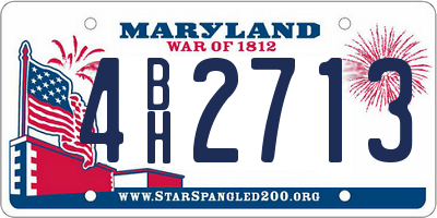 MD license plate 4BH2713