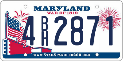 MD license plate 4BH2871