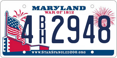 MD license plate 4BH2948