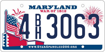 MD license plate 4BH3063