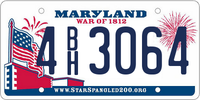 MD license plate 4BH3064