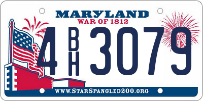 MD license plate 4BH3079