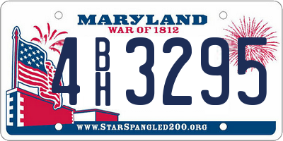 MD license plate 4BH3295