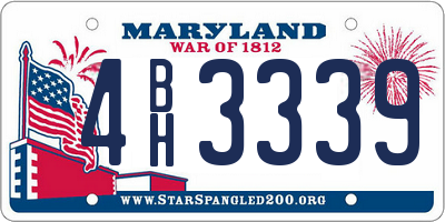 MD license plate 4BH3339