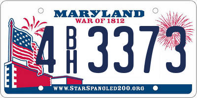 MD license plate 4BH3373