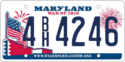 MD license plate 4BH4246