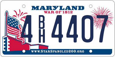 MD license plate 4BH4407