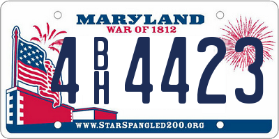 MD license plate 4BH4423