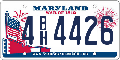 MD license plate 4BH4426