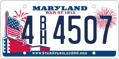 MD license plate 4BH4507