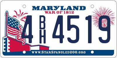 MD license plate 4BH4519