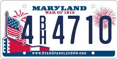 MD license plate 4BH4710