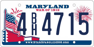 MD license plate 4BH4715