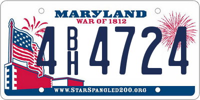 MD license plate 4BH4724