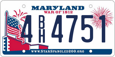 MD license plate 4BH4751