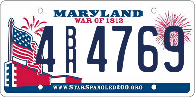 MD license plate 4BH4769