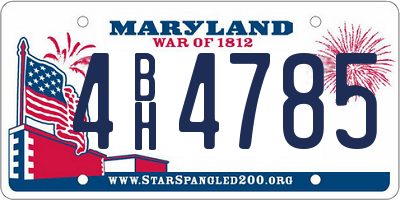 MD license plate 4BH4785