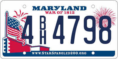 MD license plate 4BH4798