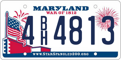 MD license plate 4BH4813