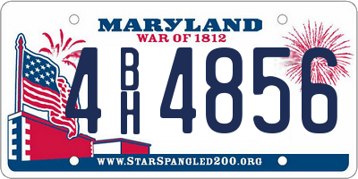 MD license plate 4BH4856