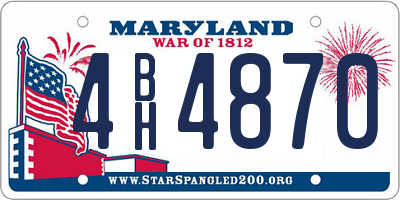 MD license plate 4BH4870