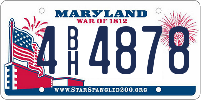 MD license plate 4BH4878