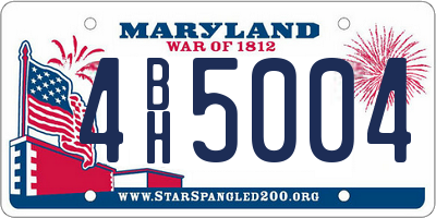 MD license plate 4BH5004