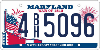 MD license plate 4BH5096