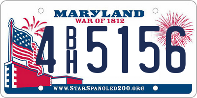 MD license plate 4BH5156