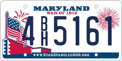 MD license plate 4BH5161