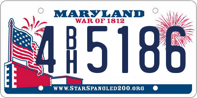 MD license plate 4BH5186