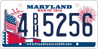 MD license plate 4BH5256