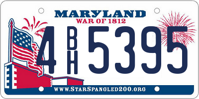 MD license plate 4BH5395